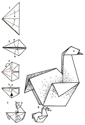 Оригами ворона
