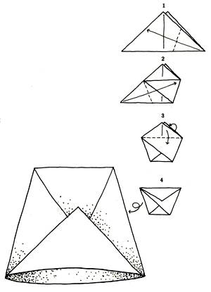 Оригами-шапки из бумаги